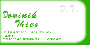 dominik thies business card